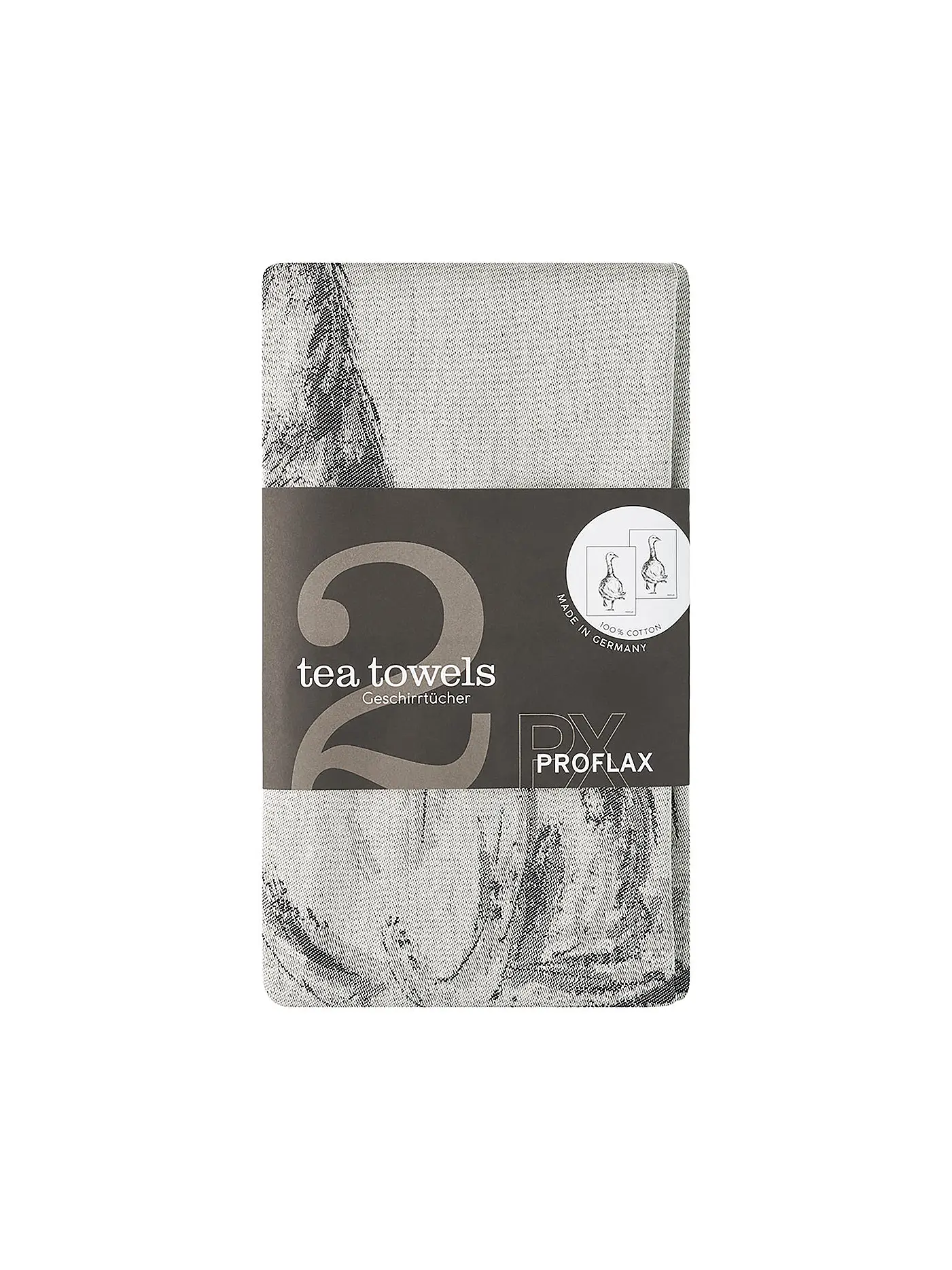 PROFLAX | Geschirrtuch 2er Set 50x70cm Gans Grey | 